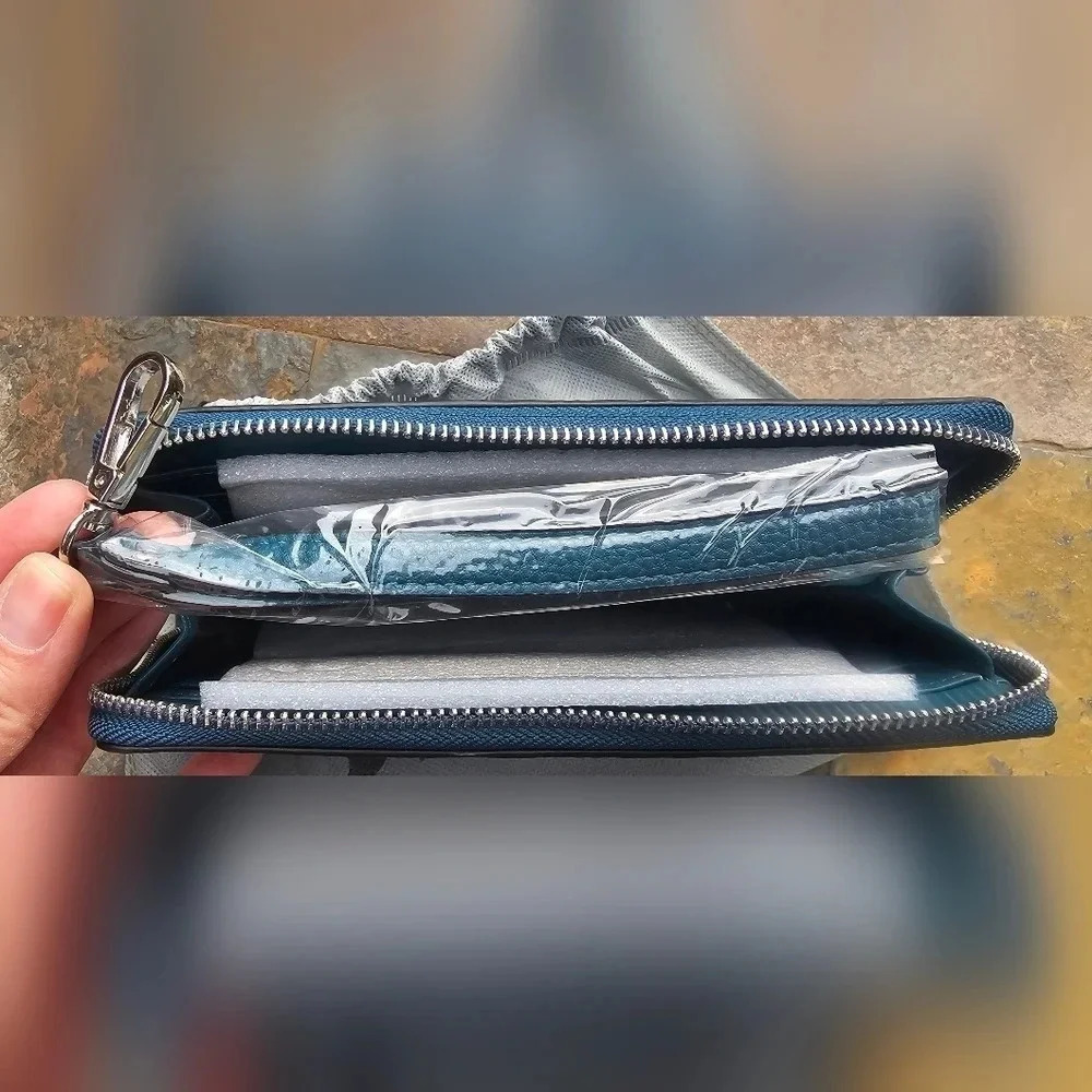 Jessica Moore Teal Wallet Wristlet  NWOT - Picture 10 of 13